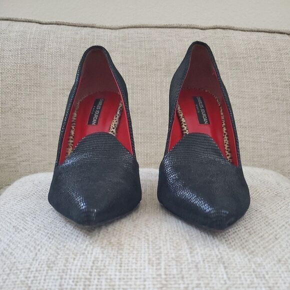 Charles Jourdan Paris Shoes Heels Black Suede Sz 8.5 - Picture 4 of 14